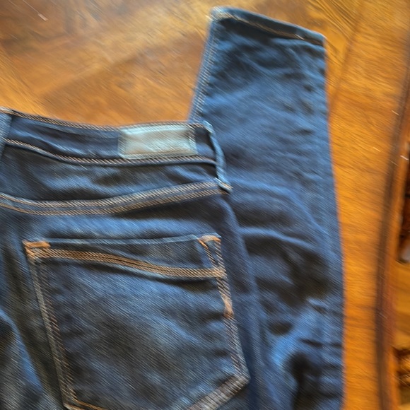 Express Stretch Legging Mid-Rise dark wash Jeans size O short  0S - Picture 9 of 13